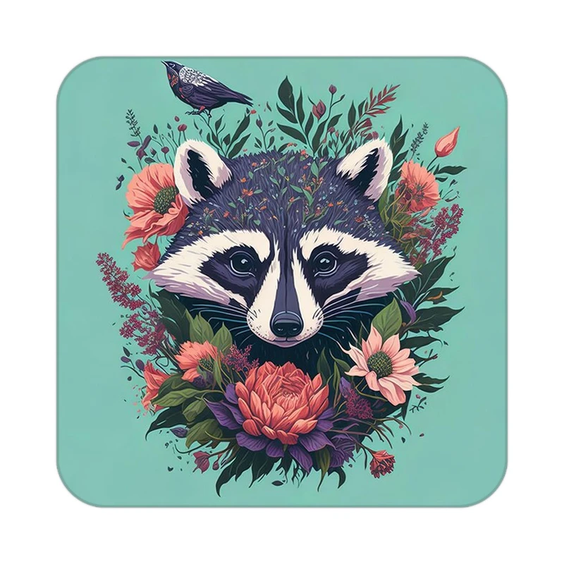 زیر لیوانی کاکتی طرح حیوانات رنگی مدل mp26971