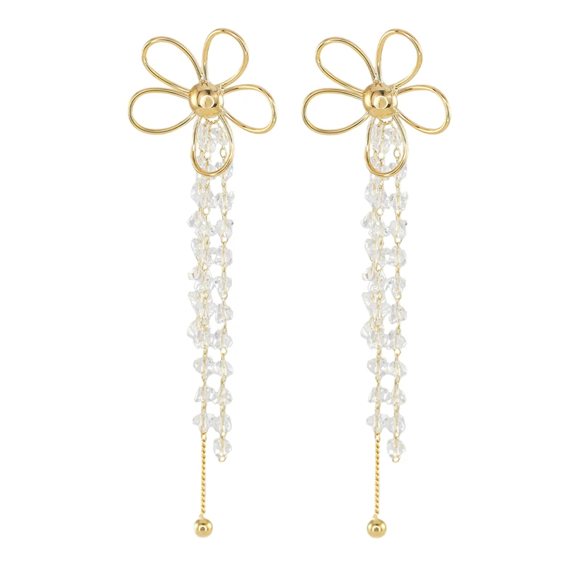 گوشواره آویز زنانه زودیکا مدل گل کد AAC1444