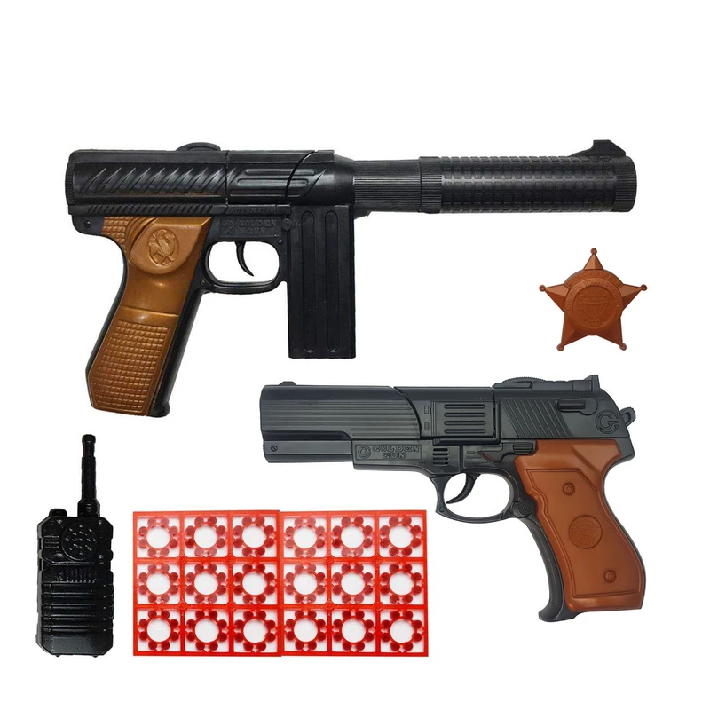 تفنگ بازی گلدن گان مدل 424 مجموعه 6 عددی