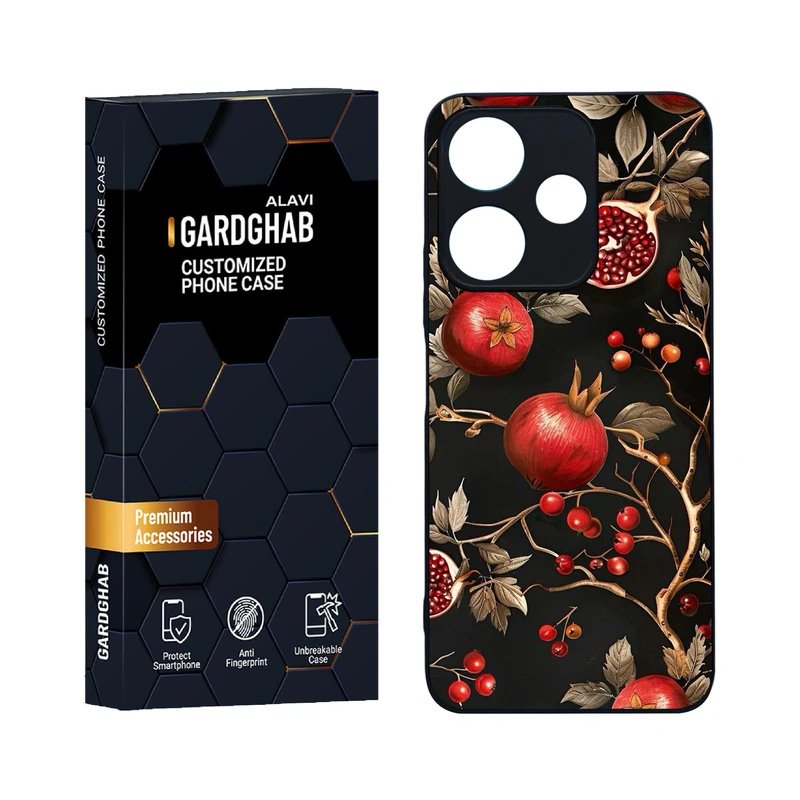 کاور گارد قاب علوی مدل دورژله ای هنری مناسب برای گوشی موبایل شیائومی Redmi 13 4G / 5G