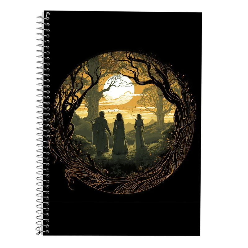 دفتر زبان 50 برگ مدوپد مدل سه خط طرح  ارباب حلقه ها The Lord of the Rings کد DF3026
