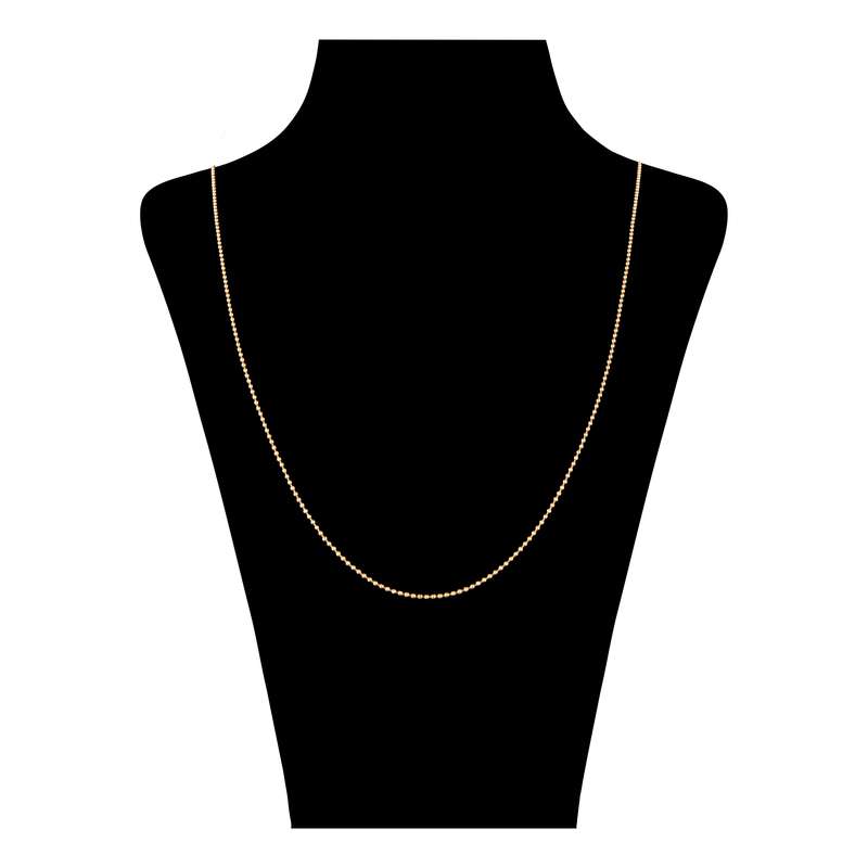 زنجیر طلا 18 عیار زنانه گلدم طرح ساچمه‌ای مدل PE-3070019