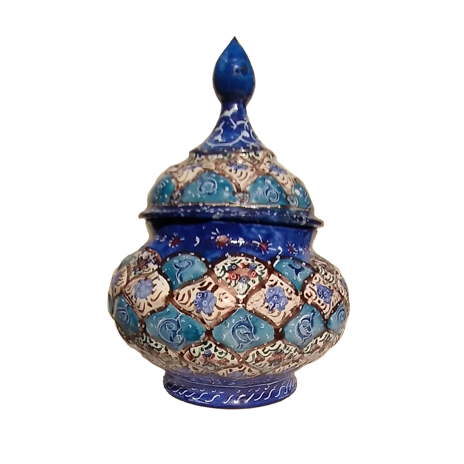 قندان میناکاری مدل گل کد 0115