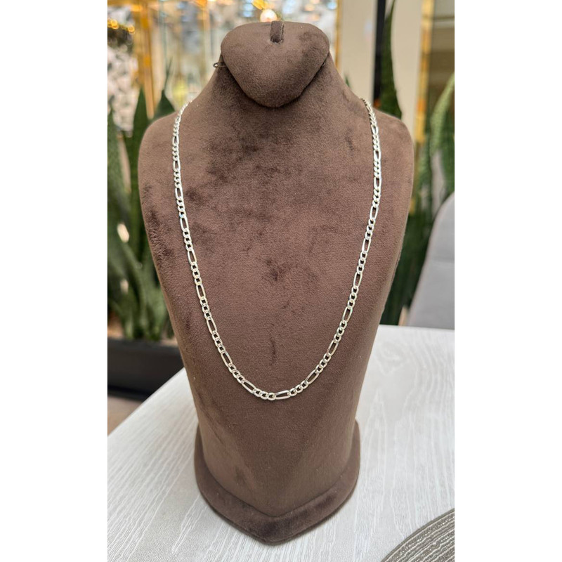 زنجیر نقره مردانه مدل فیگارو کد 13.24 زنجیر نقره مردانه مدل فیگارو کد 13.24