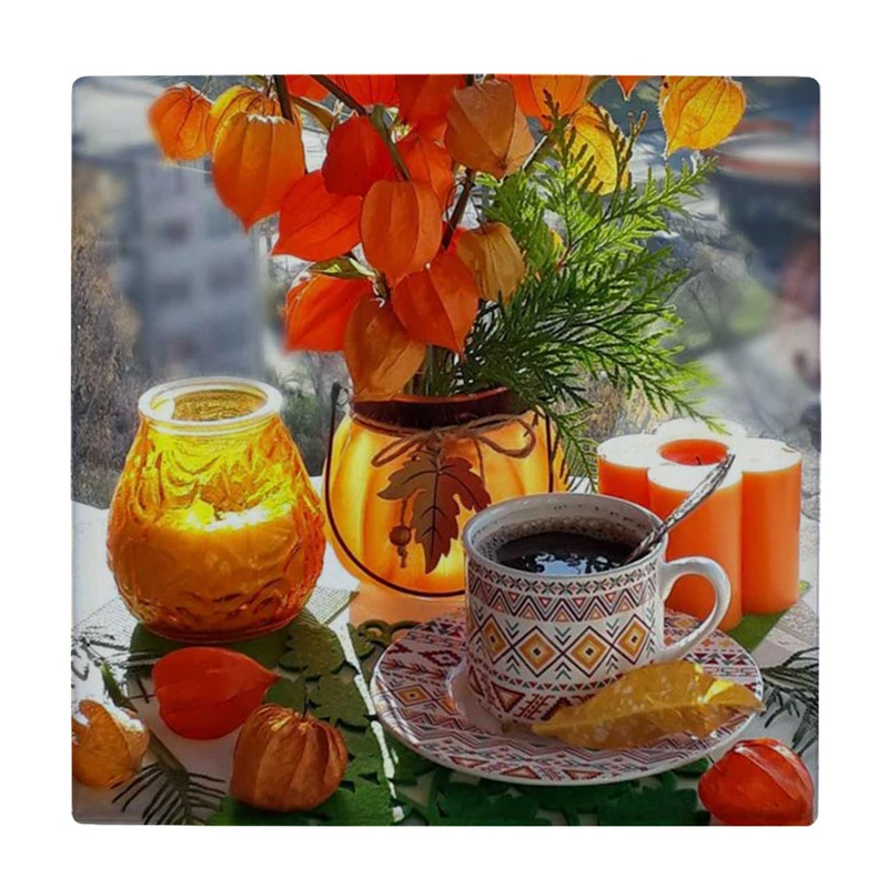 زیر لیوانی طرح فنجان قهوه و گلدان کد    3853525_1898