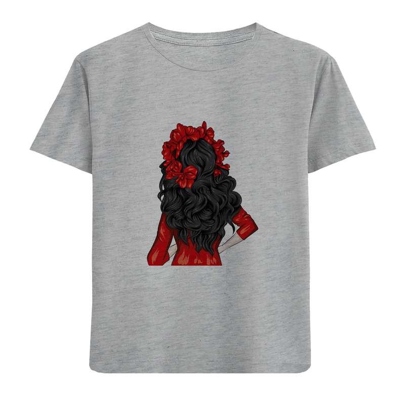 تی شرت آستین کوتاه دخترانه مدل دختر D394