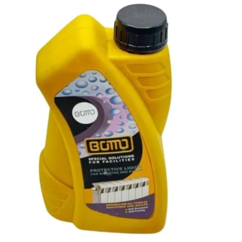 محلول محافظ پکیج و رادیاتور برند بومو مدل K1002 مناسب برای انواع پکیج ورادیاتور حجم محصول ۱۰۰۰میلی لیتر  