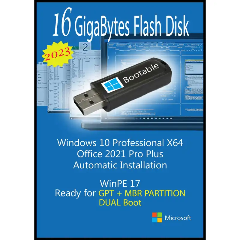 سیستم عامل Windows 10 Pro X64 2023 - Office 2021 Pro Plus  نشر مایکروسافت