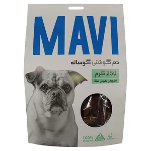 تشویقی سگ ماوی مدل دم تکه ای گوشتی گاو وزن 250 گرم