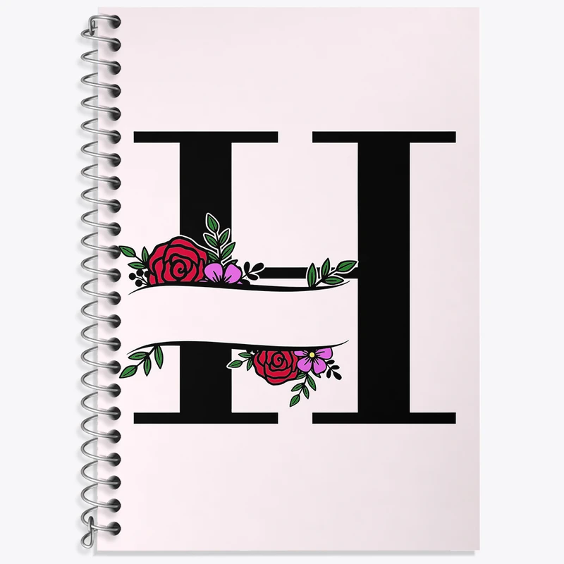 دفتر نت موسیقی 50 برگ خندالو طرح حرف H کد N3329