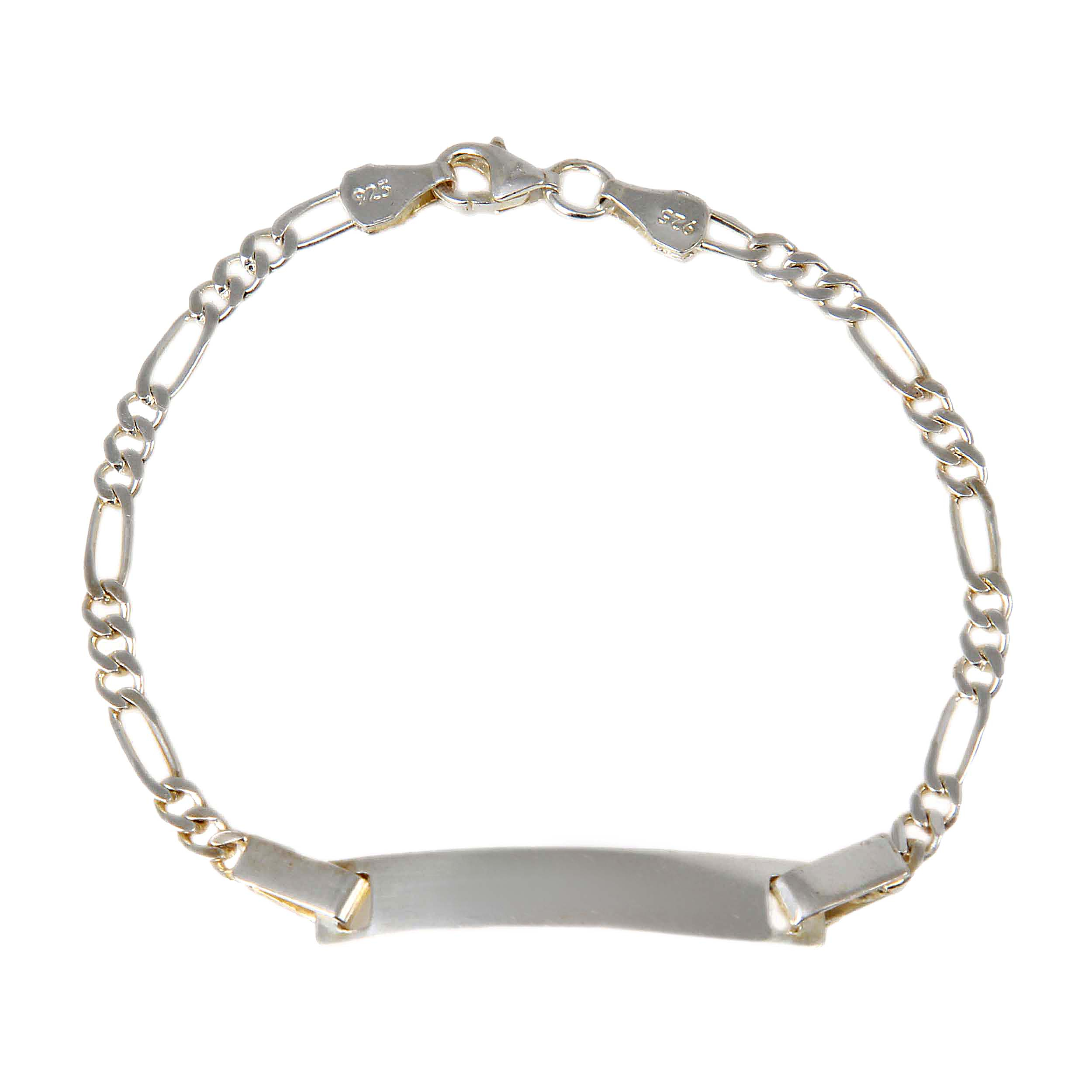 دستبند نقره مدل پلاک دار کد DP_541