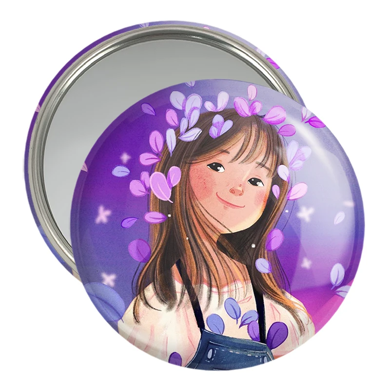 آینه جیبی خندالو مدل دخترانه فانتزی کد 25715