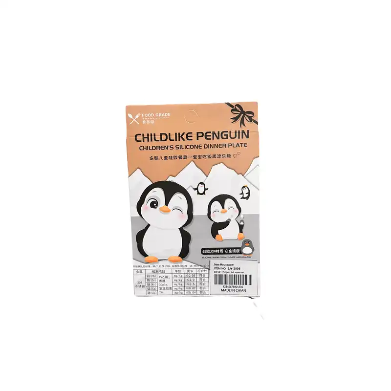 قاشق و چنگال کودک طرح پنگوئن کد 2