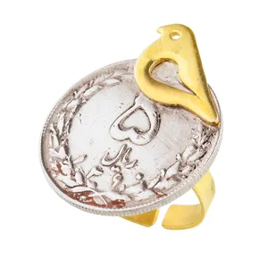 انگشتر زنانه گالری عزیزی طرح سکه مدل 15293