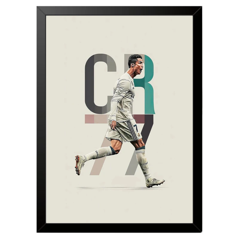 تابلو بکلیت طرح کریستیانو رونالدو Cristiano Ronaldo مدل b-po1641 فریم مشکی