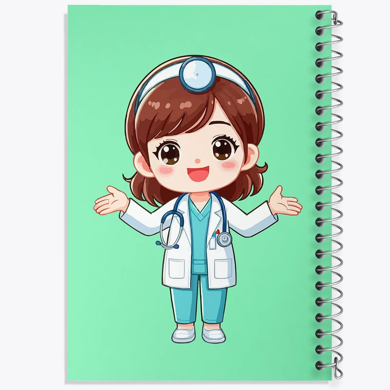 دفتر لیست خرید 50 برگ خندالو طرح پزشک و پرستار کودکانه کد 36497