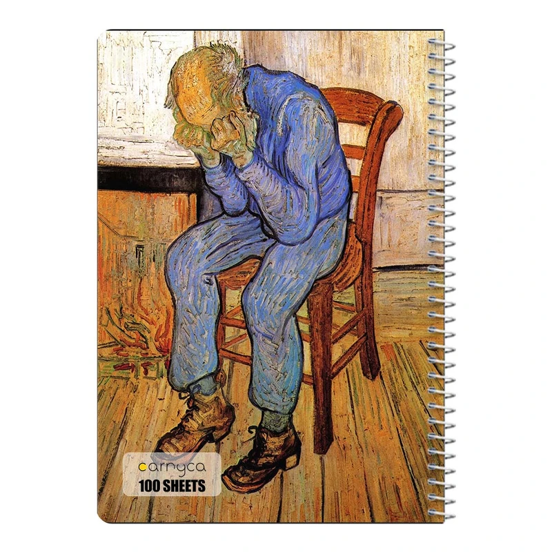 دفتر شطرنجی 100 برگ سیمی کارنیکا طرح نقاشی های ون گوگ Van Gogh Paintings کد 69476