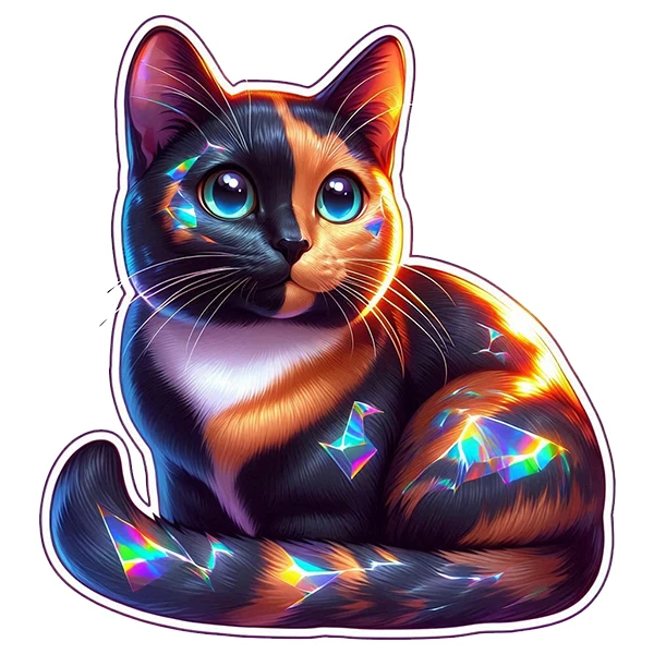 استیکر پارچه و لباس پاد آفرین طرح گربه کد 4743