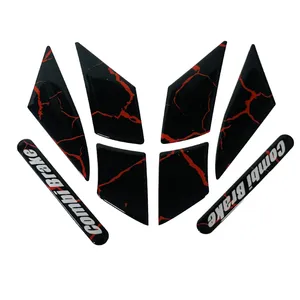 پد برچسب گلگیر جلو موتور سیکلت وارون مدل W-11-BLK-RD مناسب برای هوندا کلیک بسته 8 عددی