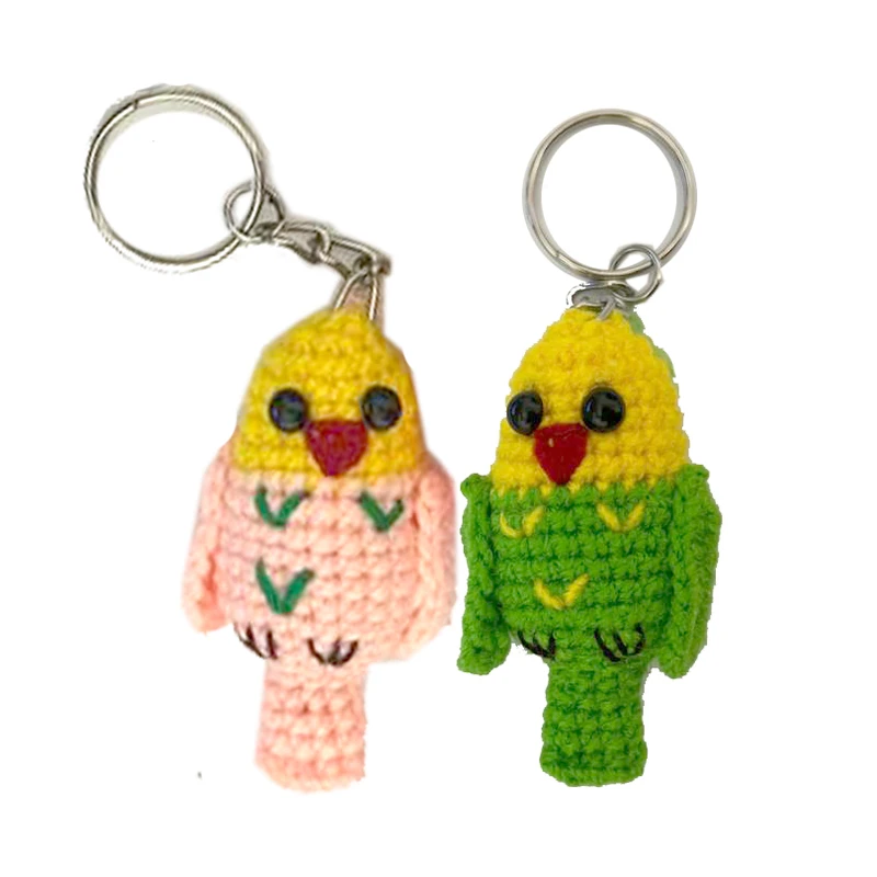 سرکلیدی بافتنی طرح طوطی مجموعه 2 عددی