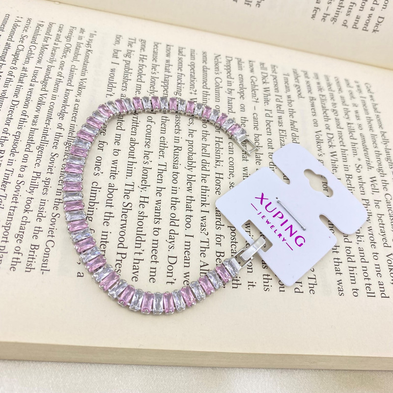 دستبند زنانه ژوپینگ مدل باگت جواهری تنیسی کد B4341