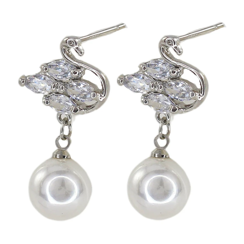 گوشواره آویز زنانه زودیکا مدل قو کد AAC1507