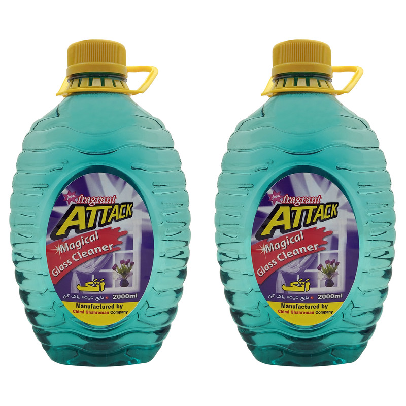 مایع شیشه پاک کن اتک مدل Magical-02 حجم 2 لیتر مجموعه 2 عددی