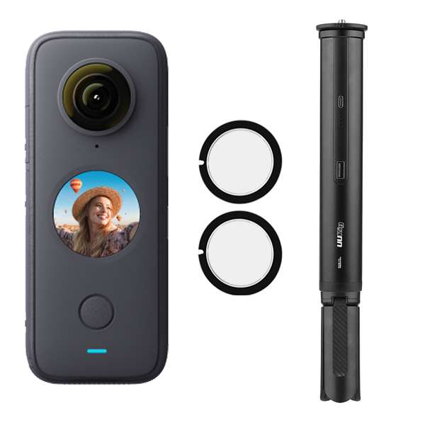 دوربین فیلم برداری اینستا 360 مدل ONE X2 به همراه منوپاد و پاوربانک و محافظ لنز دوربین فیلم برداری اینستا 360 مدل ONE X2 به همراه منوپاد و پاوربانک و محافظ لنز