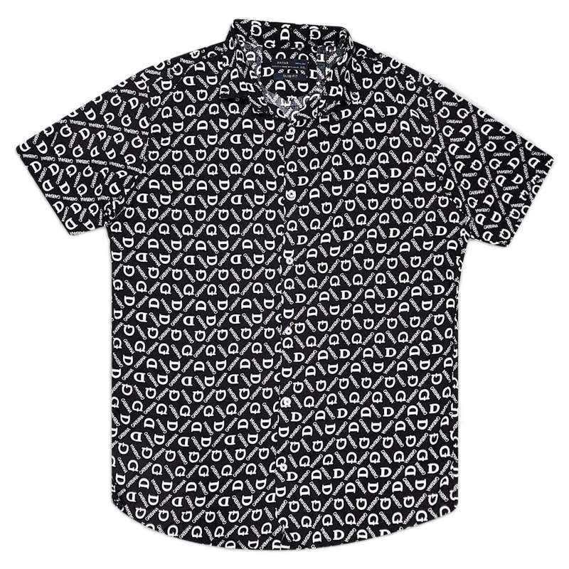 پیراهن آستین کوتاه مردانه مدل هاوایی کد 1-124150