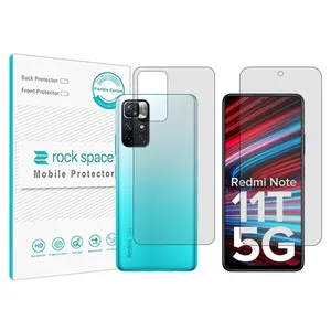 Rockspace transparent screen protector HyGEL model suitable for Xiaomi Redmi  Note 11T 5G mobile phone with back protector