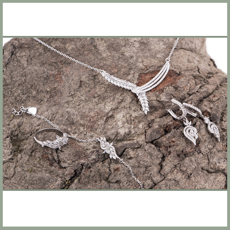 سرویس نقره زنانه جی تی ای مدل جی نایس