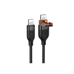 کابل تبدیل USB به لایتنینگ بروفون مدل BU45 27W طول 1.2 متر