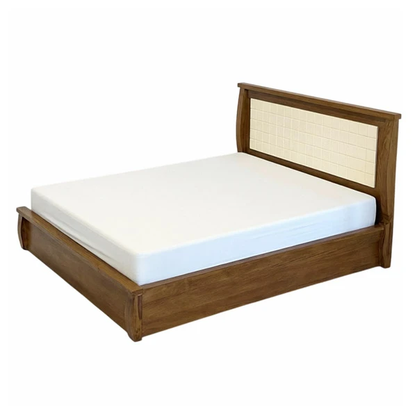 تخت خواب چوبی دو نفره مدل مونالیزا سایز 173×214 سانتی متر