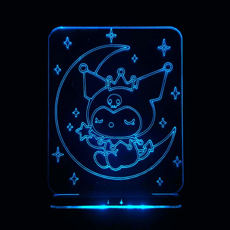 چراغ خواب سان لیزر طرح کرومی و ماه مدل هفت رنگ 