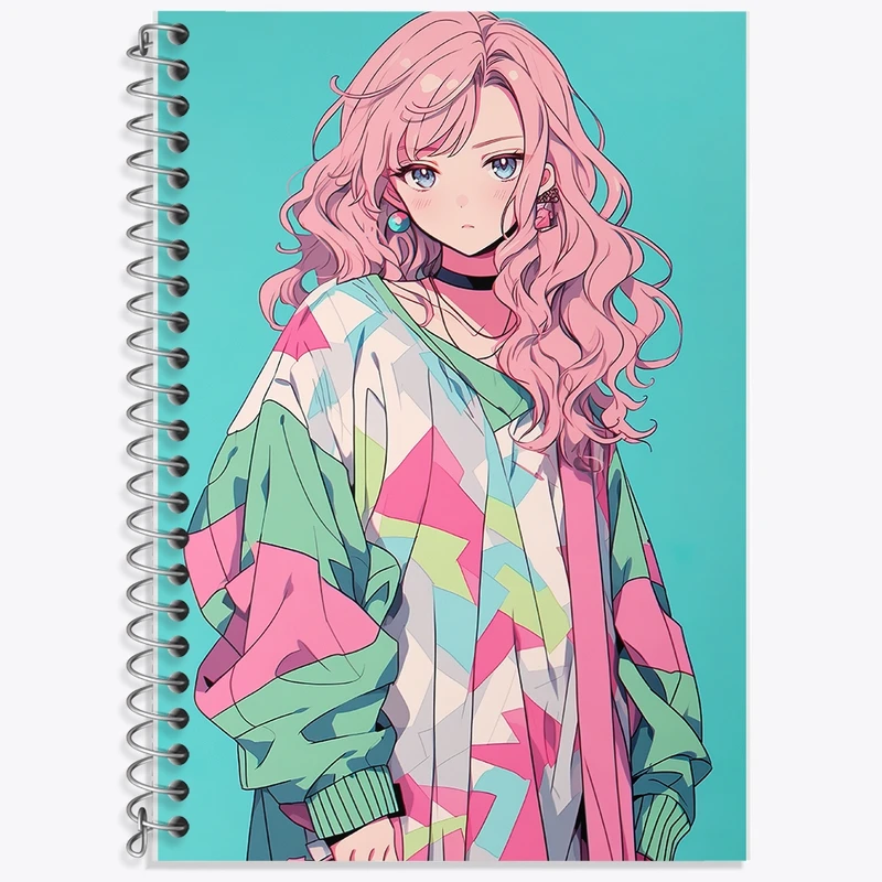 دفتر زبان 50 برگ خندالو مدل سه خط طرح دخترانه کد F617