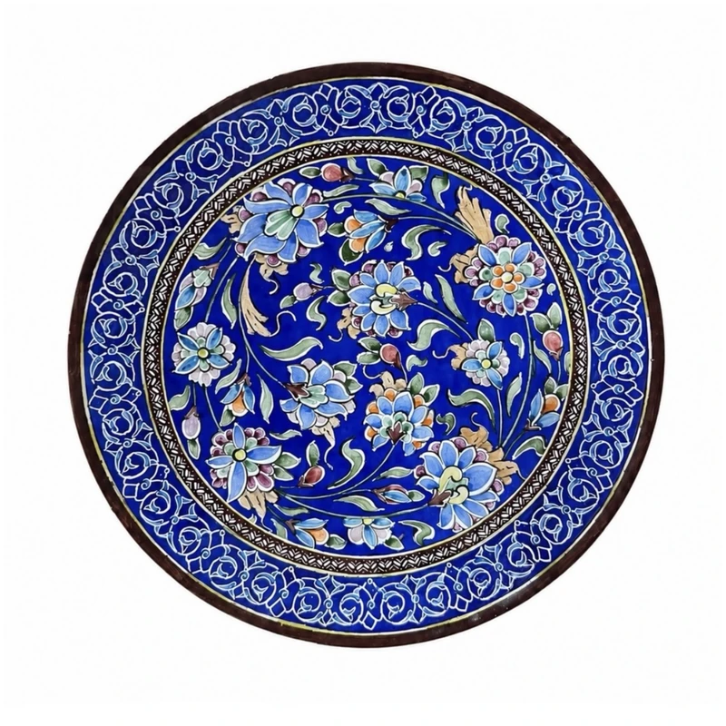 بشقاب میناکاری مسی کد ۱۳۳