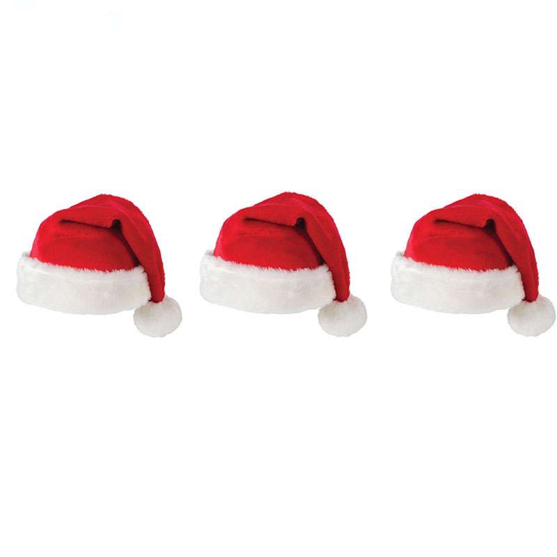 ابزار ایفای نقش مدل کلاه کریسمس بابانوئل مجموعه 3 عددی