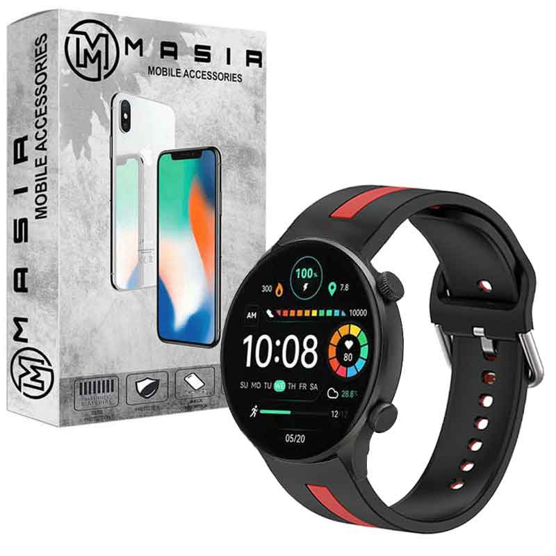 بند مسیر مدل Silic Dual Color مناسب برای ساعت هوشمند هایلو Solar Plus RT3