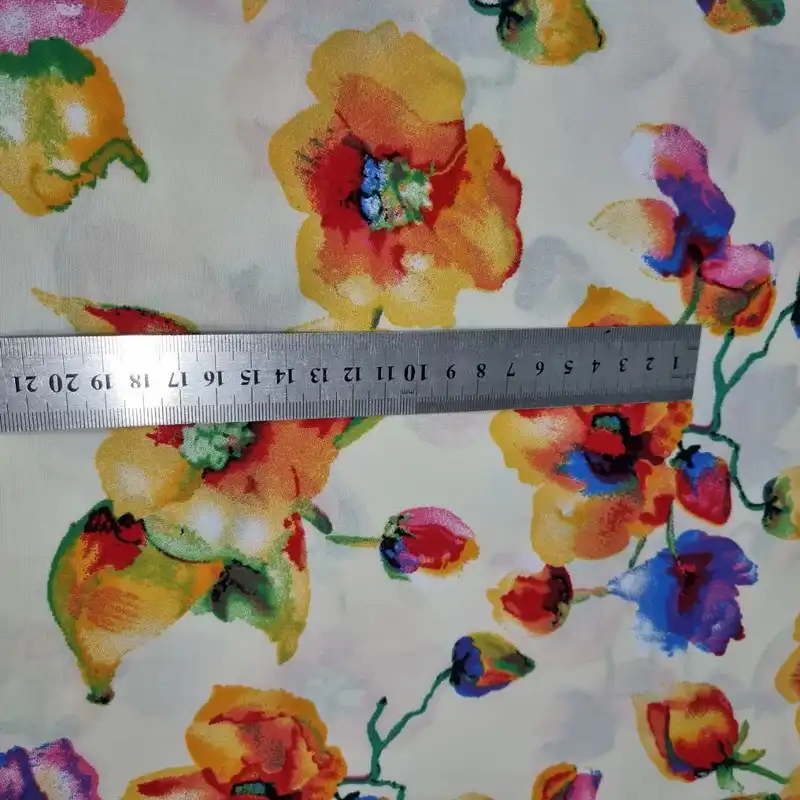 پارچه لباس مدل کودری نخی طرح گلدرشت کد AC