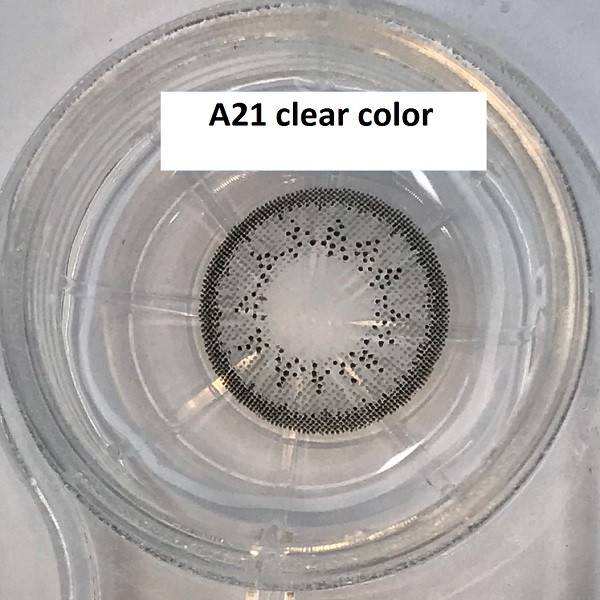 لنز چشم کلیرکالر مدل A21 رنگ طوسی تیره دور مشکی