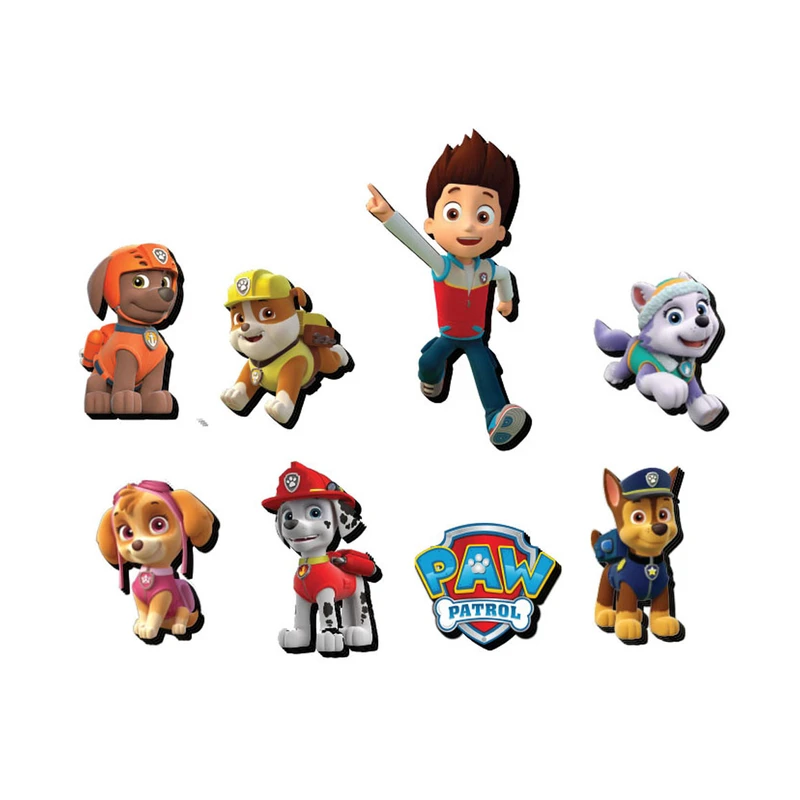 استیکر چوبی کودک باروچین مدل سگهای نگهبان کد 4254 مجموعه 8 عددی