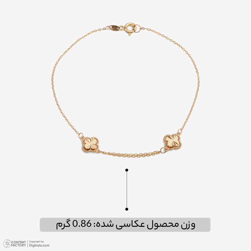 دستبند زنجیری طلا 18 عیار زنانه ناریا مدل SH23-21 دستبند زنجیری طلا 18 عیار زنانه ناریا مدل SH23-21