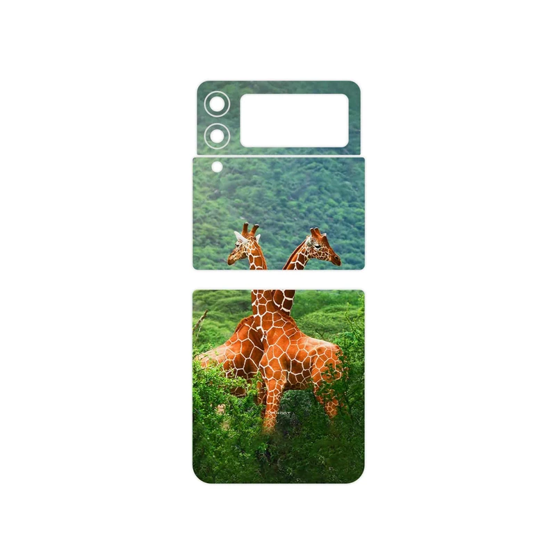 برچسب پوششی ماهوت مدل Giraffe مناسب برای گوشی موبایل سامسونگ Galaxy Z Flip3 5G