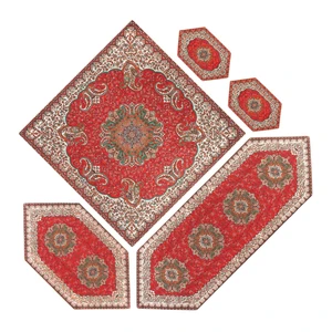 ست 5 تکه رومیزی ترمه مدل ترنج کد trjz-1007
