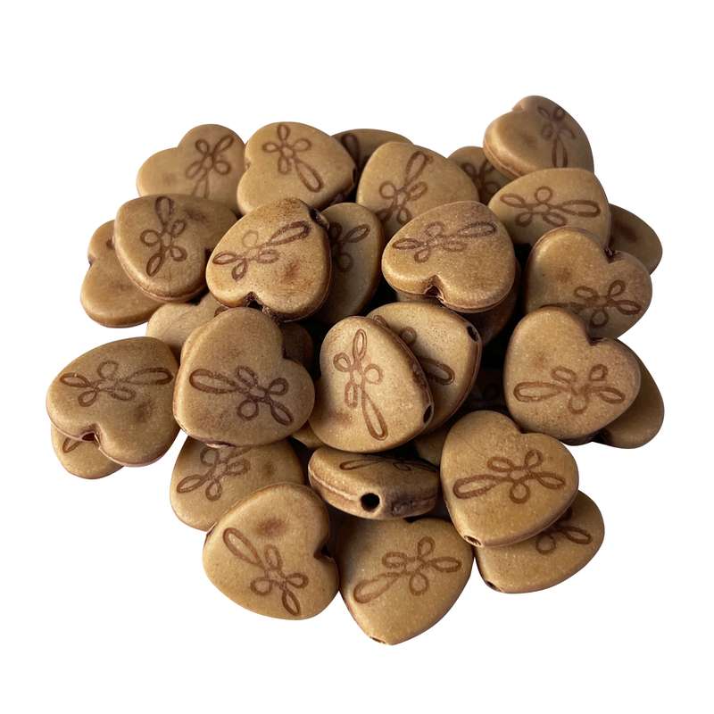 مهره دستبند مدل قلب مجموعه 35 عددی