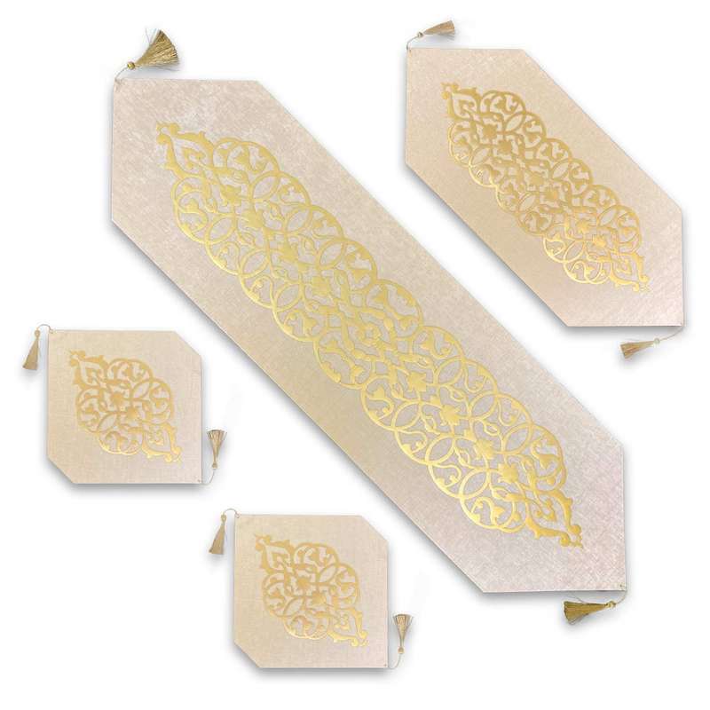 ست رومیزی 4 تکه مدل رومی کد RM004