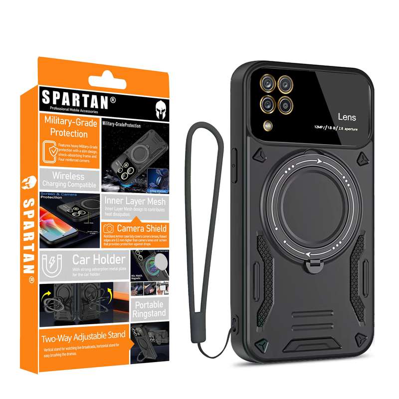 کاور اسپارتان مدل Hybrid Strap مناسب برای گوشی موبایل سامسونگ Galaxy A12 به همراه بند کاور اسپارتان مدل Hybrid Strap مناسب برای گوشی موبایل سامسونگ Galaxy A12 به همراه بند