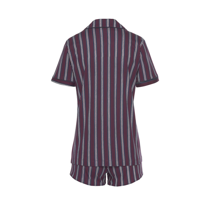 ست شومیز و شلوارک زنانه مدل جلو دگمه دار