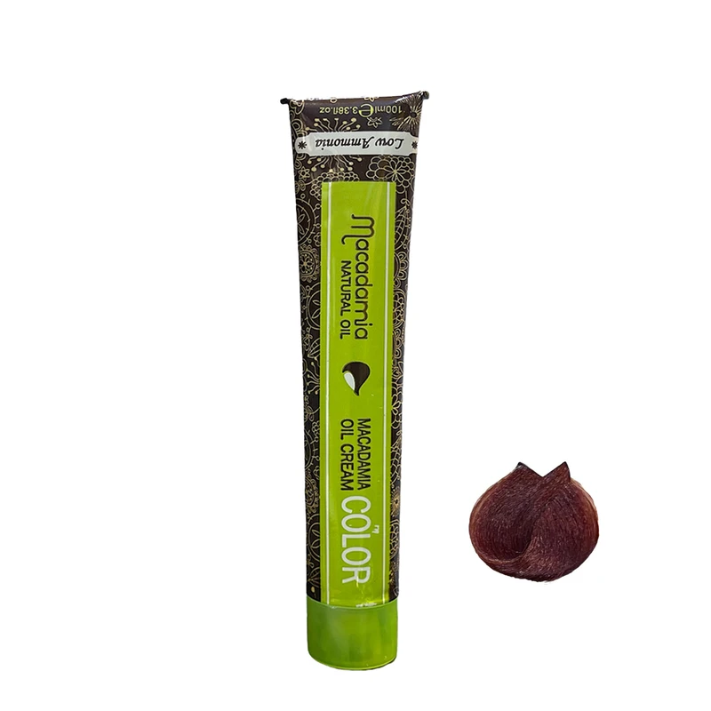 رنگ مو ماکادامیا شماره 7.664 حجم 100 میلی لیتر رنگ بلوند مسی قرمز تیره