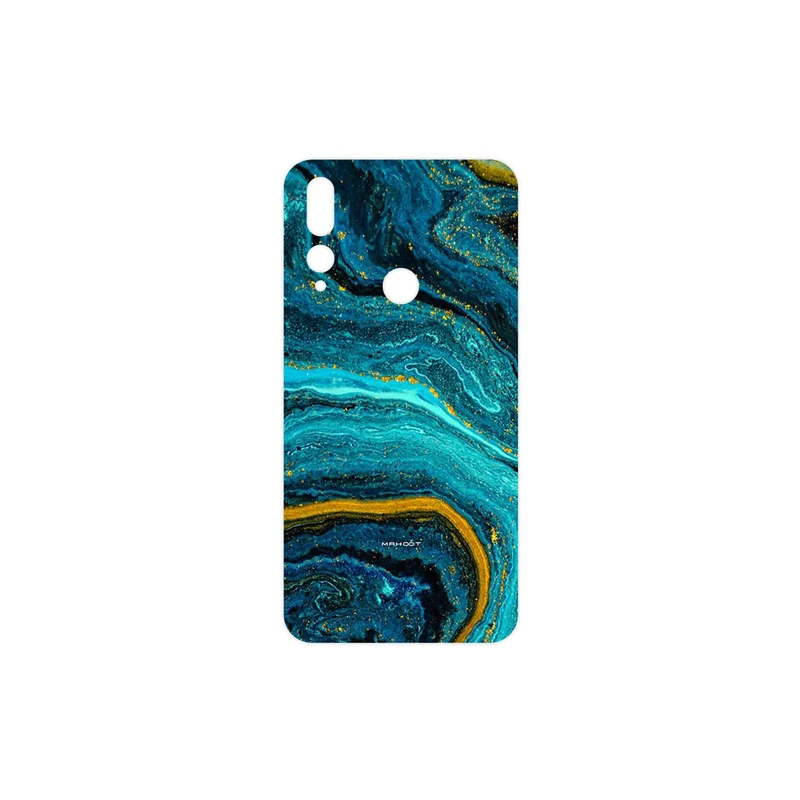 برچسب پوششی ماهوت مدل Turquoise marblewith golden streaks مناسب برای گوشی موبایل هوآوی Y9 Prime 2019